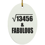 116th Birthday Square Root of 13456 & Fabulous - Oval Ornament