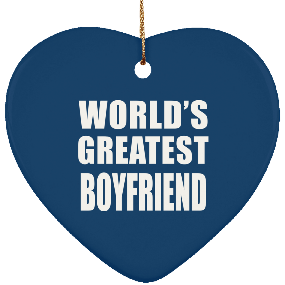 World's Greatest Boyfriend - Heart Ornament