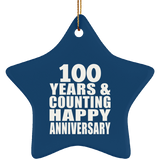 Happy 100th Anniversary 100 Years & Counting - Star Ornament