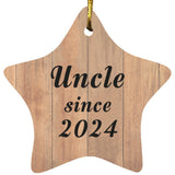 Uncle Since 2024 - Star Ornament C