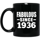 88th Birthday Fabulous Since 1936 - 11 Oz Coffee Mug Black