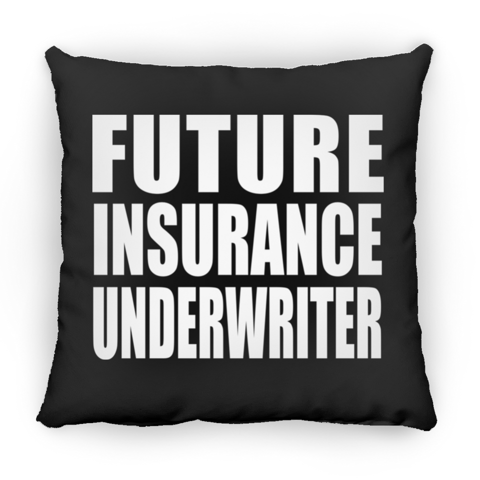 Future Insurance Underwriter - Throw Pillow Black