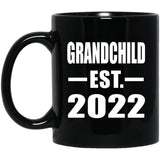 Grandchild Established EST. 2022 - 11oz Coffee Mug Black