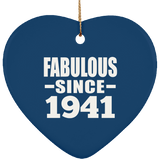 83rd Birthday Fabulous Since 1941 - Heart Ornament