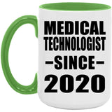 Medical Technologist Since 2020 - 15oz Accent Mug Green