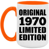 54th Birthday Original 1970 Limited Edition - 15oz Accent Mug Orange