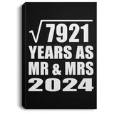 89th Anniversary Square Root of 7921 Years As Mr & Mrs 2024 - Canvas Portrait