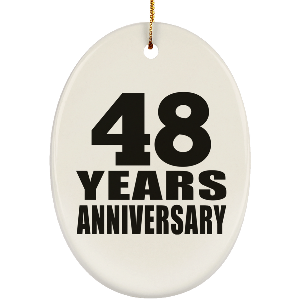 48th Anniversary 48 Years - Oval Ornament
