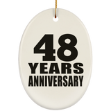 48th Anniversary 48 Years - Oval Ornament