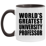 World's Greatest University Professor - 11oz Accent Mug Black