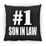 Number One #1 Son In Law - Throw Pillow Black