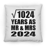 32nd Anniversary Square Root of 1024 Years As Mr & Mrs 2024 - Throw Pillow
