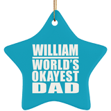 William World's Okayest Dad - Star Ornament