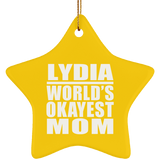 Lydia World's Okayest Mom - Star Ornament