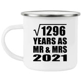 36th Anniversary Square Root of 1296 Years As Mr & Mrs 2021 - 12oz Camping Mug
