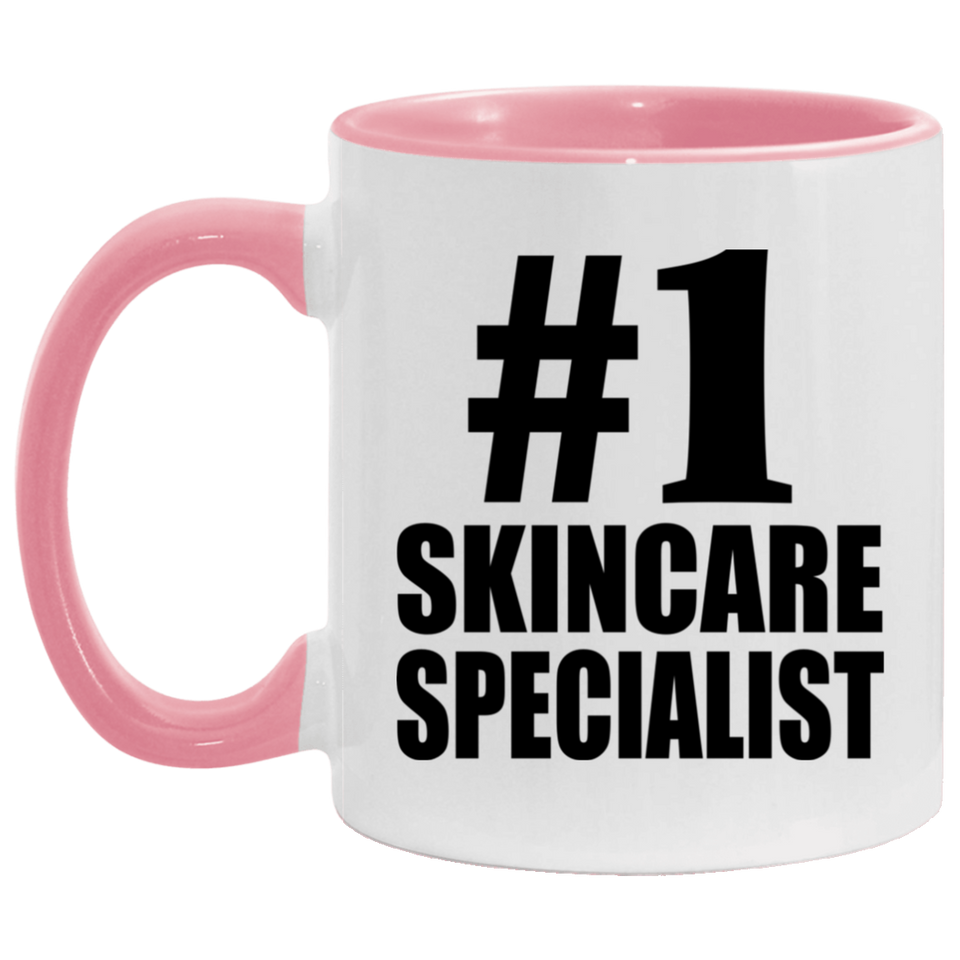 Number One #1 Skincare Specialist - 11oz Accent Mug Pink