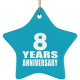 8th Anniversary 8 Years - Star Ornament