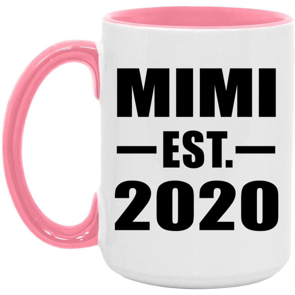 Mimi Established EST. 2020 - 15oz Accent Mug Pink