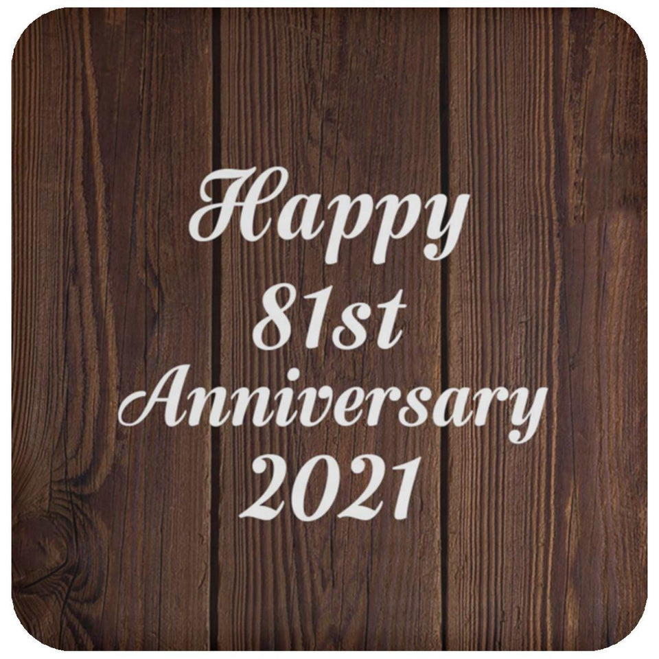 Happy 81st Anniversary 2021 - Drink Coaster D