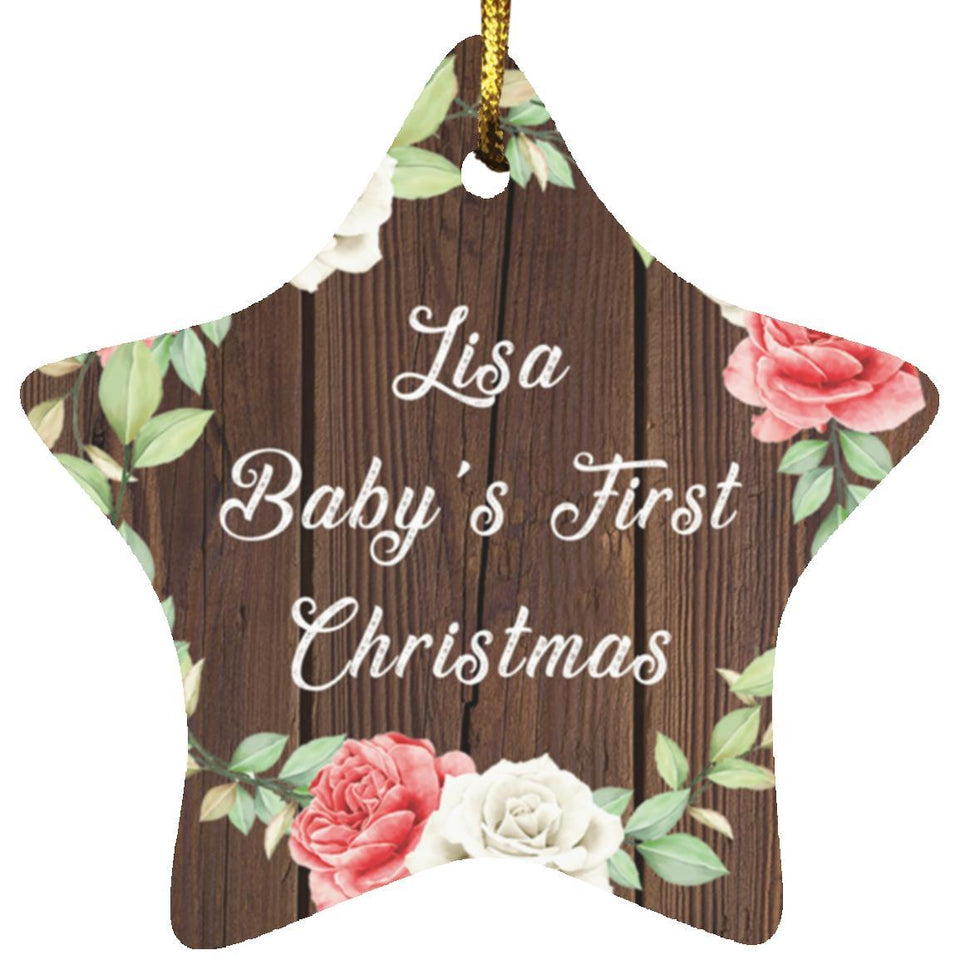 Lisa Baby's First Christmas - Star Ornament A