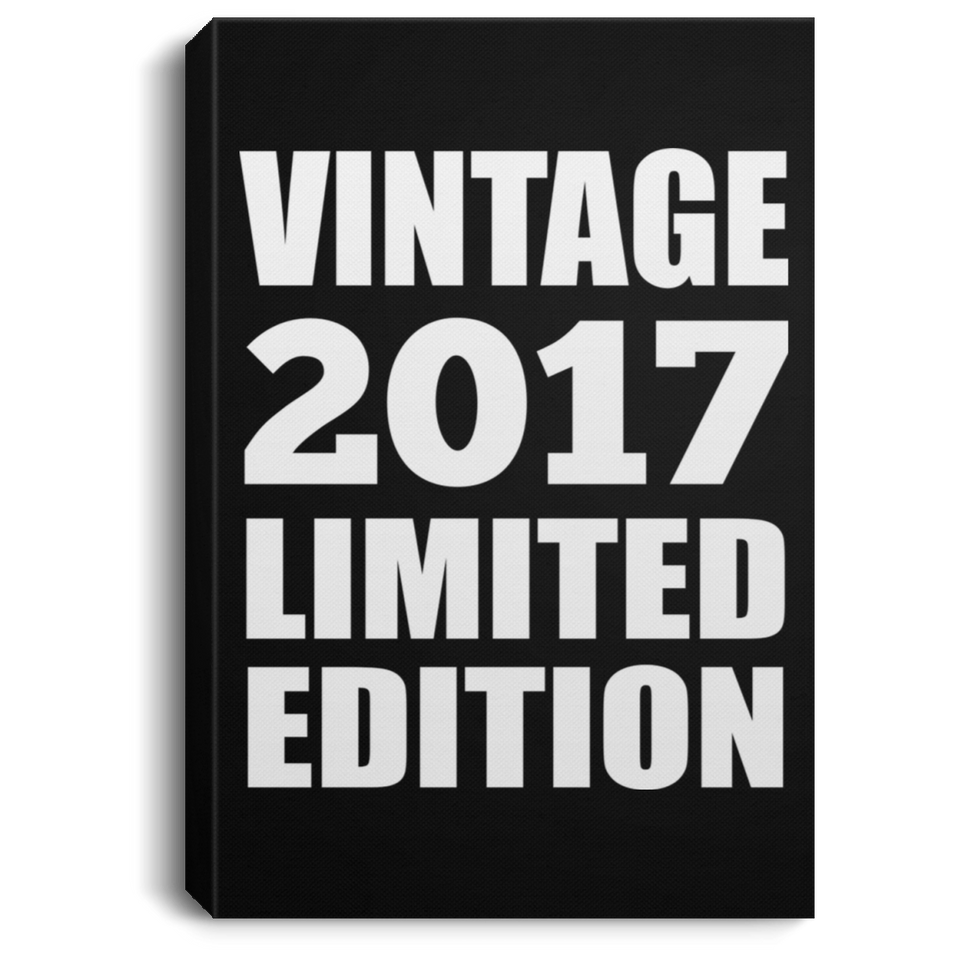 7th Birthday Vintage 2017 Limited Edition - Canvas Portrait