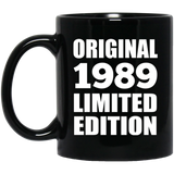 35th Birthday Original 1989 Limited Edition - 11oz Coffee Mug Black