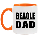 Beagle Dad - 11oz Accent Mug Orange