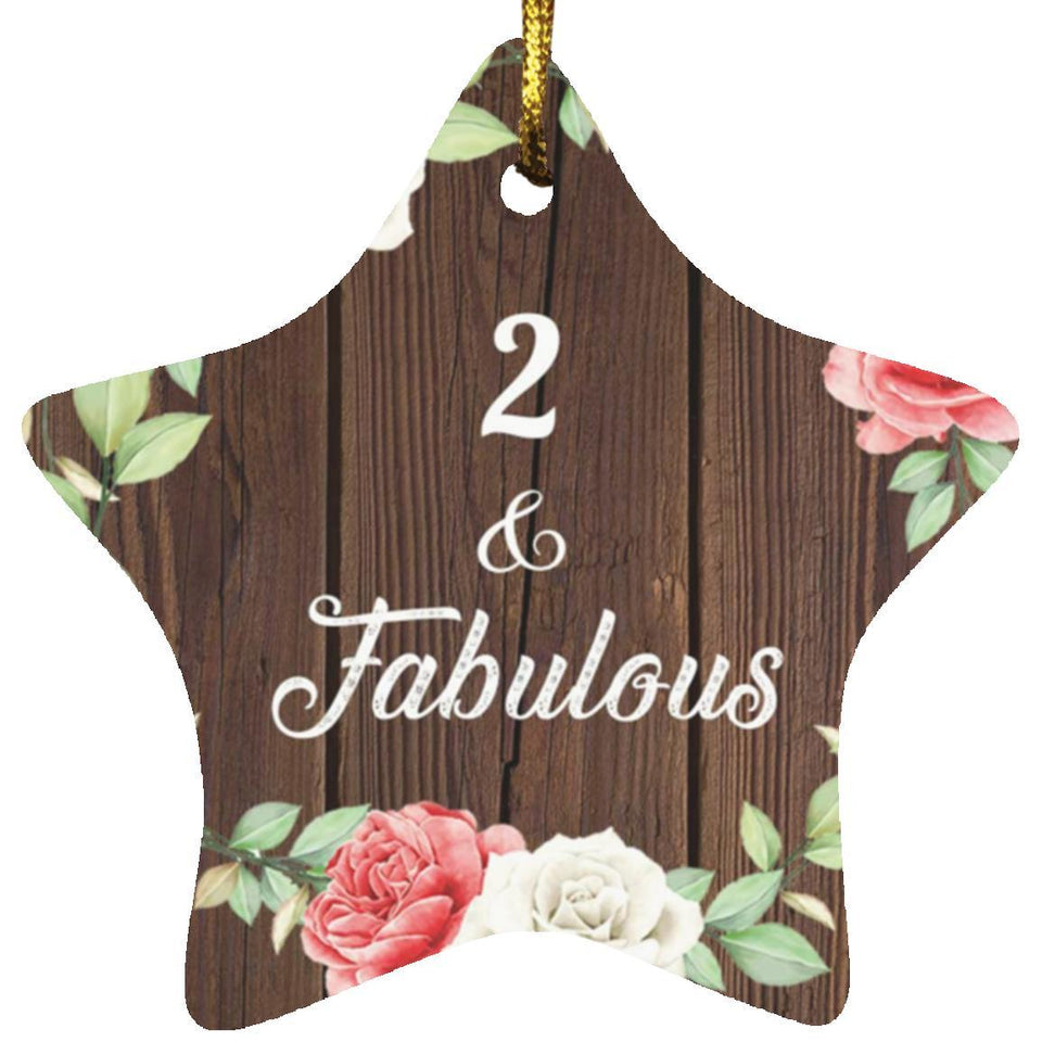 2nd Birthday 2 & Fabulous - Star Ornament A