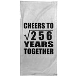16th Anniversary Cheers To Square Root of 256 Years Together - Hand Towel