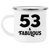 53rd Birthday 53 & Fabulous - 12oz Camping Mug
