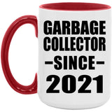 Garbage Collector Since 2021 - 15oz Accent Mug Red