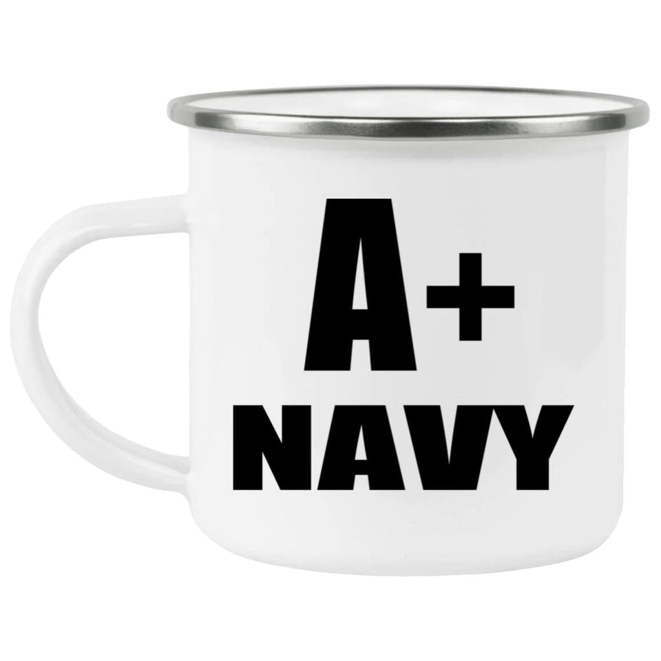 A+ Navy - 12oz Camping Mug