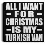 All I Want For Christmas Is My Turkish Van - Canvas Square