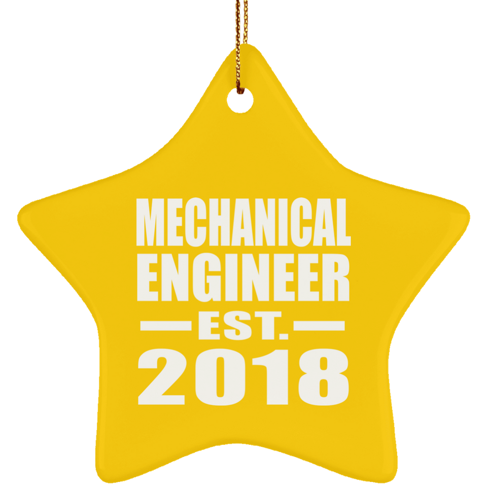 Mechanical Engineer Established EST. 2018 - Star Ornament