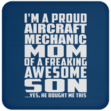 Proud Aircraft Mechanic Mom Of Awesome Son - Drink Coaster