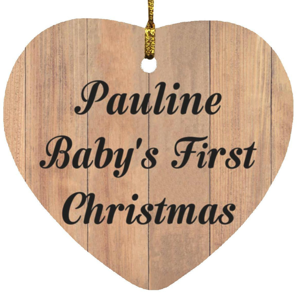 Pauline Baby's First Christmas - Heart Ornament C