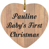 Pauline Baby's First Christmas - Heart Ornament C