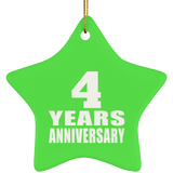 4th Anniversary 4 Years - Star Ornament