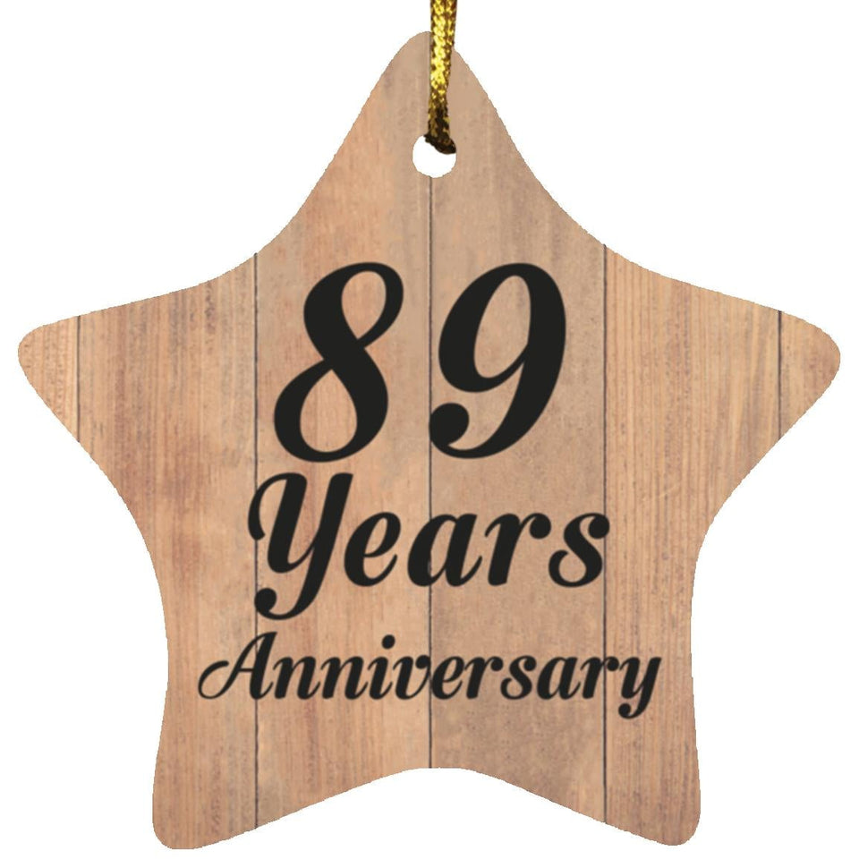 89th Anniversary 89 Years Anniversary - Star Ornament C