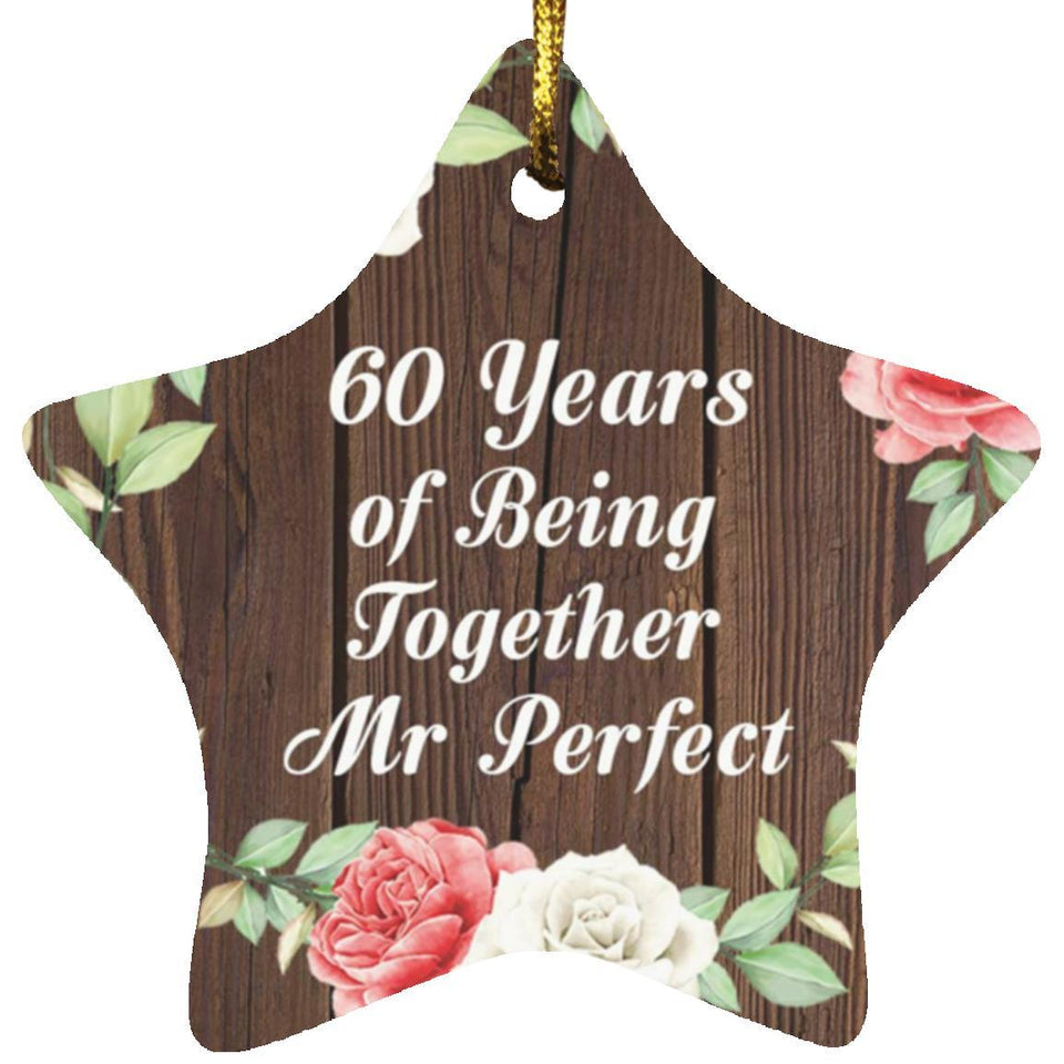 60th Anniversary 60 Years Of Being Mr Perfect - Star Ornament A