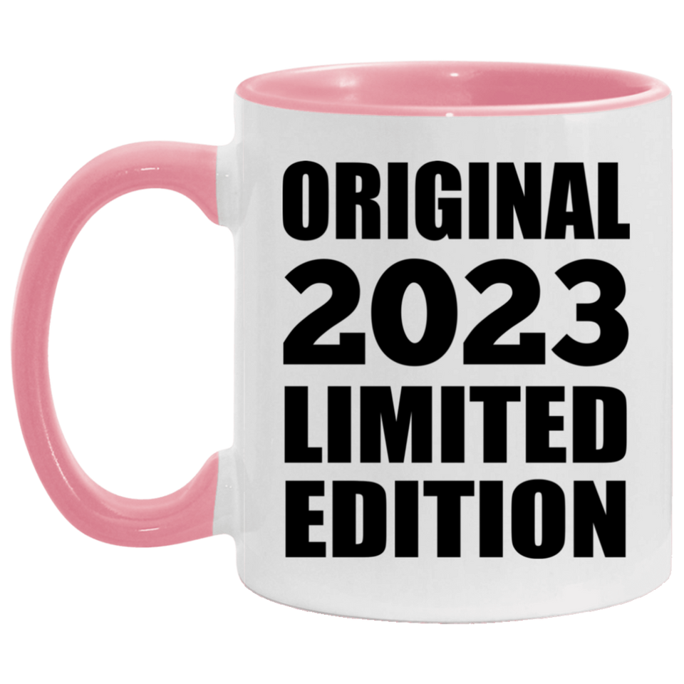 1st Birthday Original 2023 Limited Edition - 11oz Accent Mug Pink