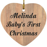 Melinda Baby's First Christmas - Heart Ornament C