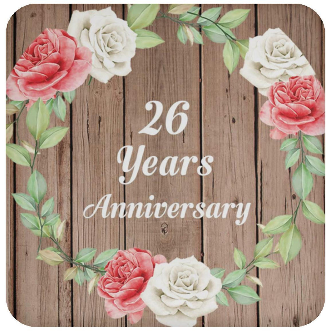 26th Anniversary 26 Years Anniversary - Drink Coaster B