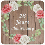 26th Anniversary 26 Years Anniversary - Drink Coaster B