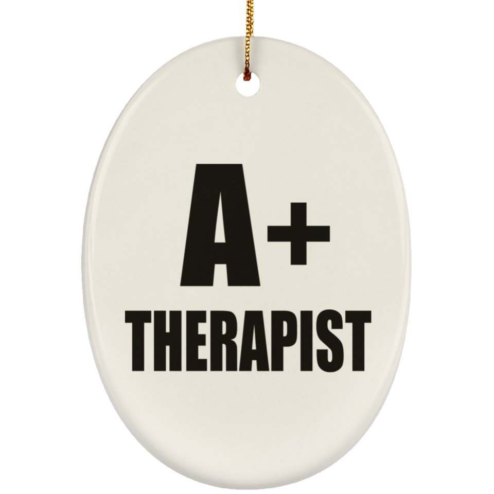 A+ Therapist - Oval Ornament