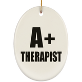 A+ Therapist - Oval Ornament