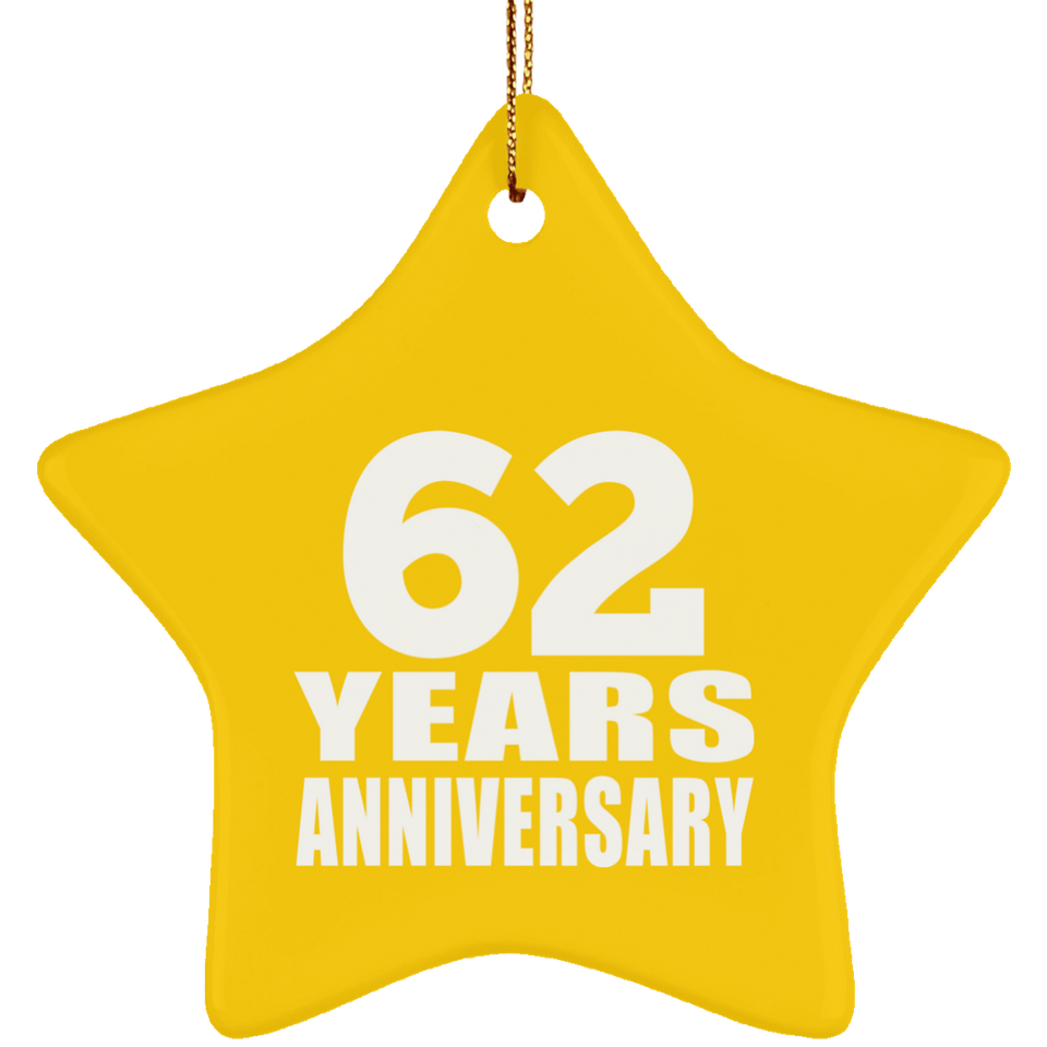 62nd Anniversary 62 Years - Star Ornament