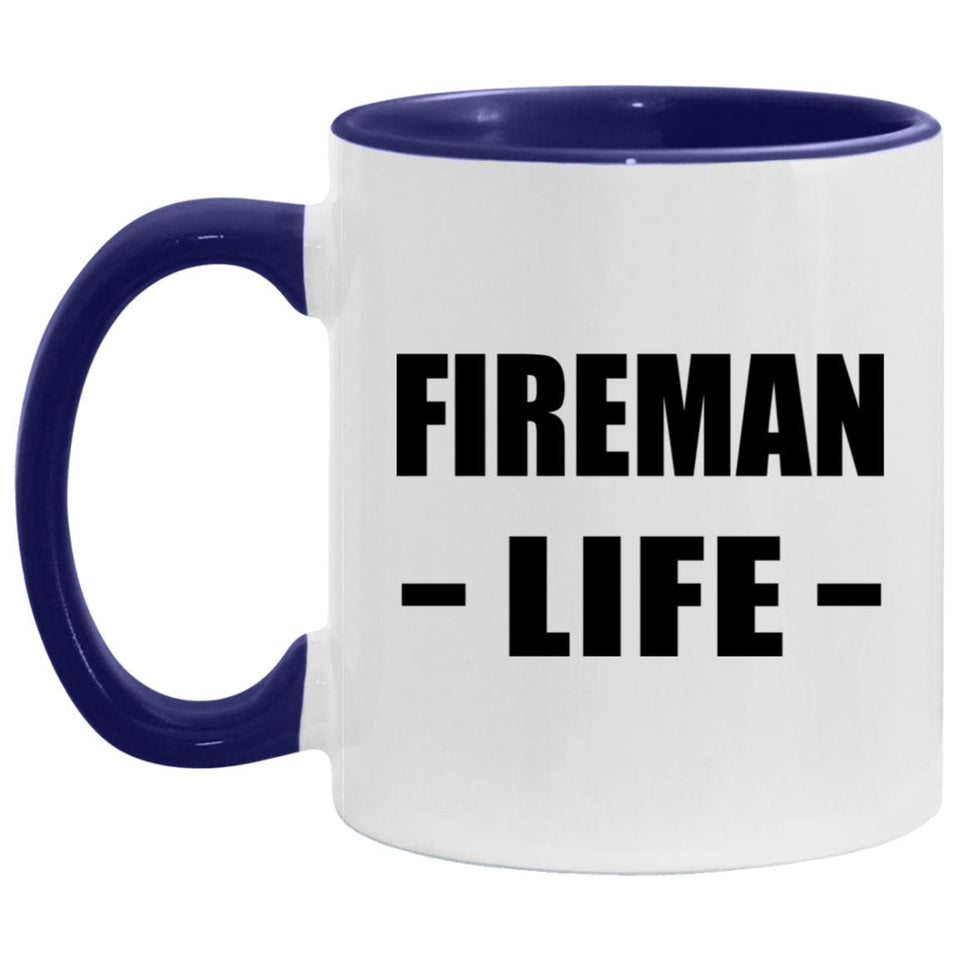 Fireman Life - 11oz Accent Mug Purple