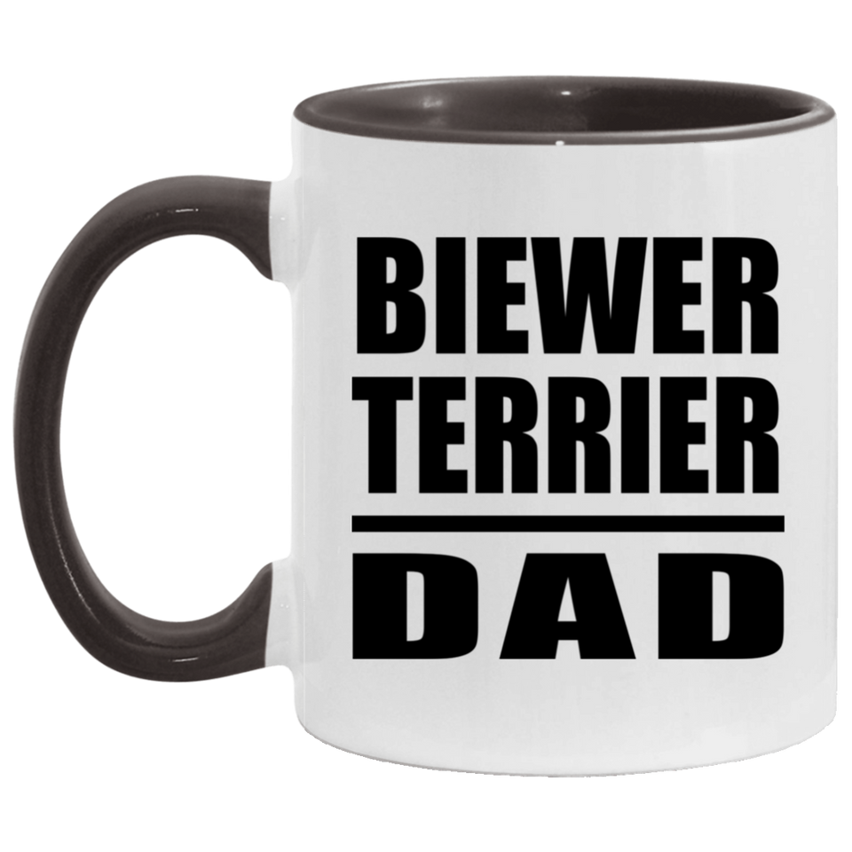 Biewer Terrier Dad - 11oz Accent Mug Black