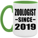 Zoologist Since 2019 - 15oz Accent Mug Green